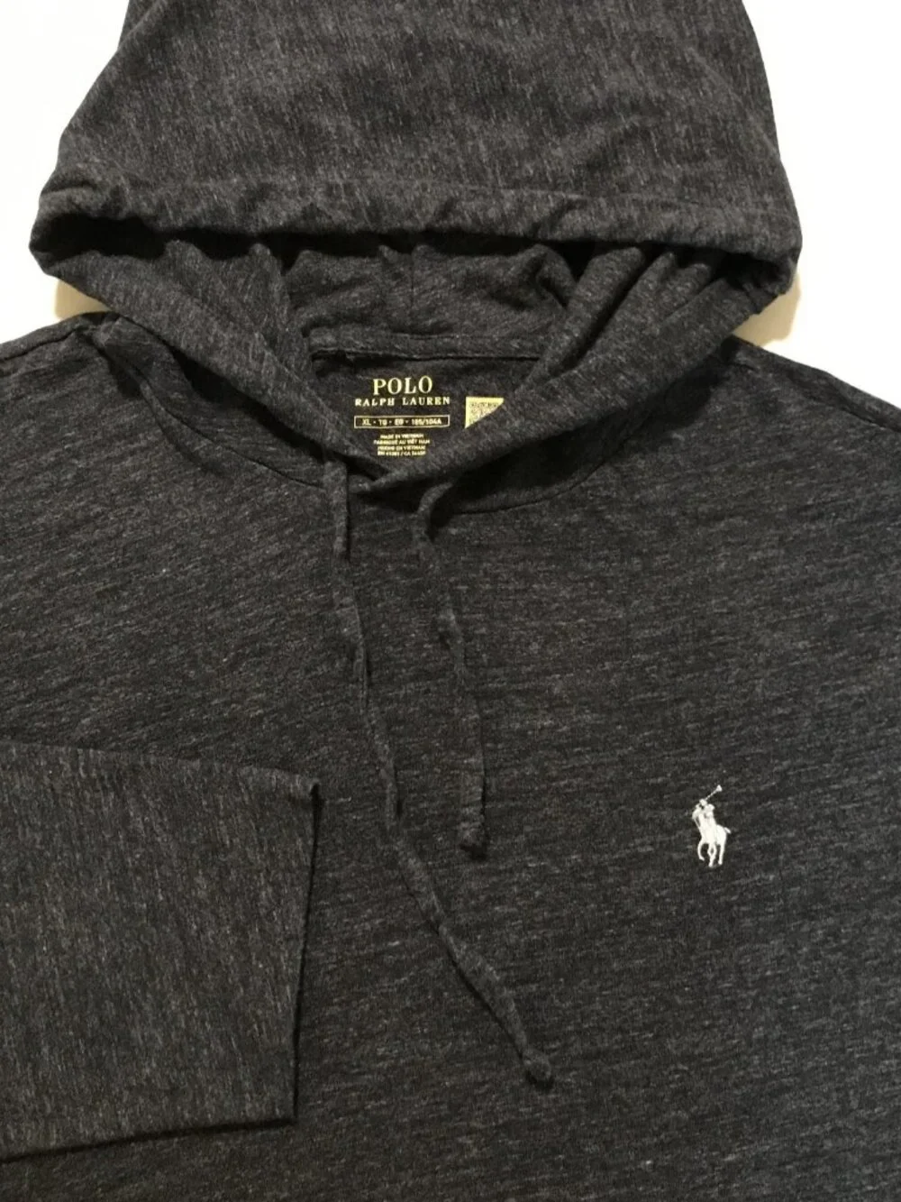 Men's Polo Ralph Lauren Hooded Long Sleeve T-shirt-Size XL